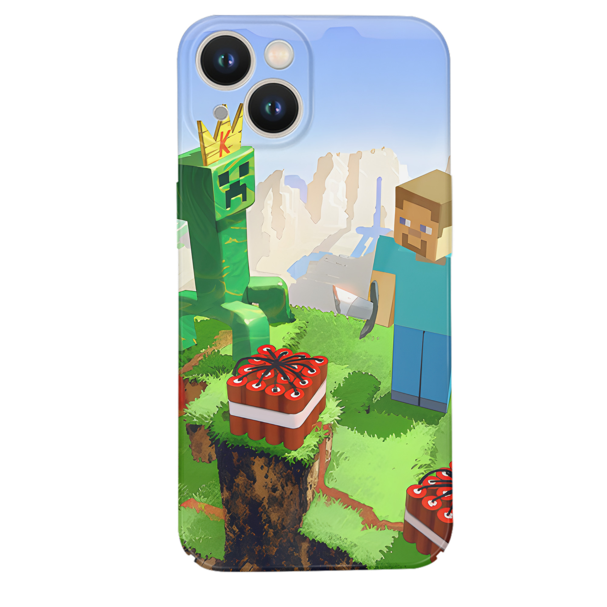 （画像用） マインクラフト ブロックの世界 Minecraft MC Block world 【iPhone 14シリーズ対応】ハードケース